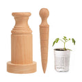 Newspaper Plant Pot Maker Wood Plant Seed Dibber Set Wooden DIY Newspaper Paper Pot Maker for Grow Your Own Seedlings Gardening Seedling Starter Pots Making Tool Paper Pot Press