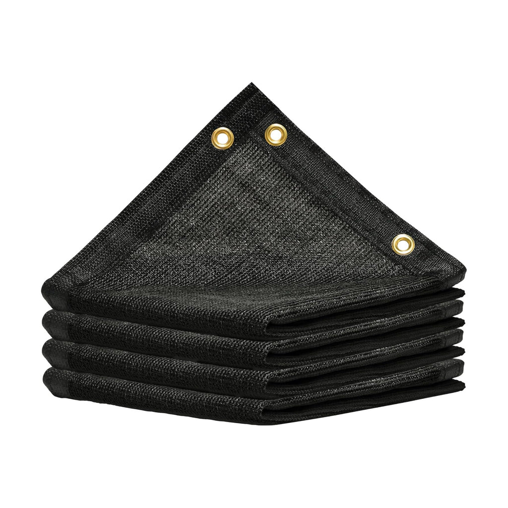90% Shade Cloth, Black 4' x 10' Outdoor Dog Shade Tarp, Shade Cover with Upgrade Grommets and Zip Ties, Sunblock Net