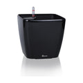 Dexceder 9x8 Self Watering Planter (Black High Gloss) | Inner Mat Design, Thickened Table Flower Plant Pot with Water
