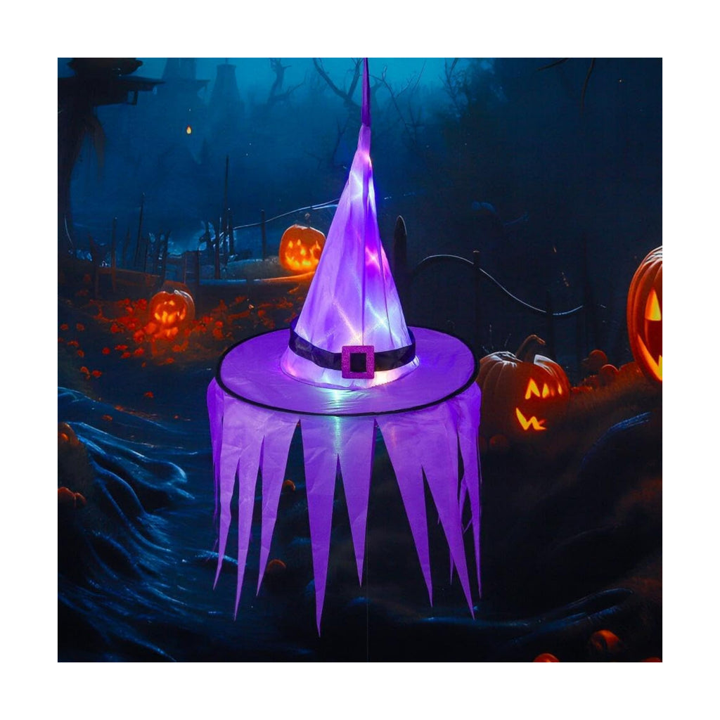 light up Halloween Decorations Witch Hat Hanging sawtooth Lights Ghost hats