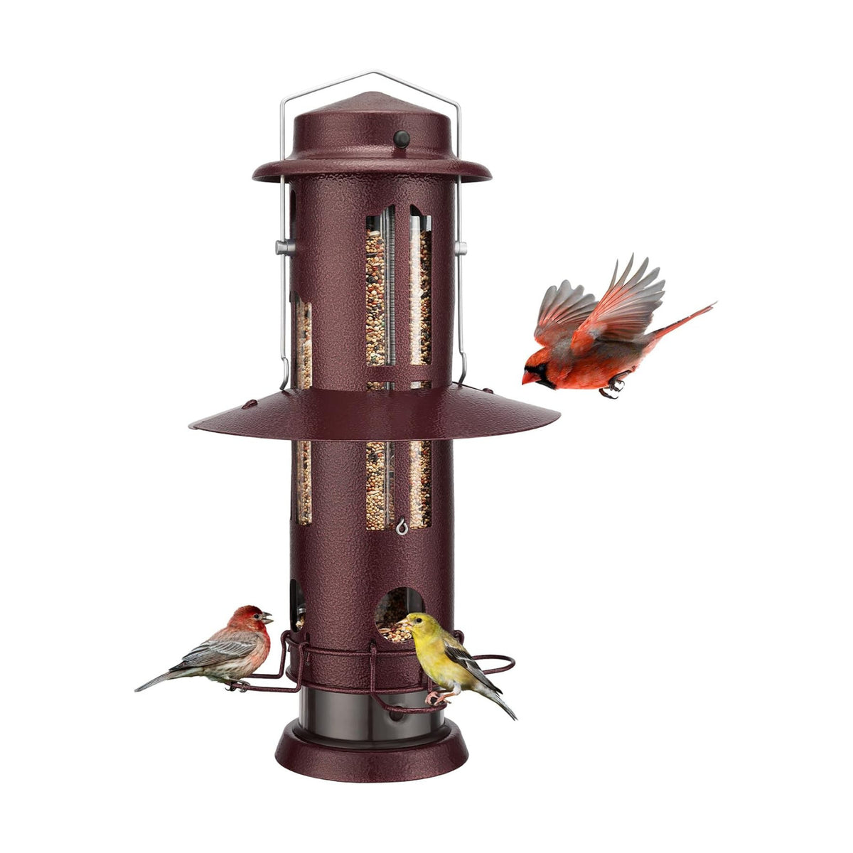 Kingsyard Squirrel Proof Bird Feeders for Outdoors Hanging