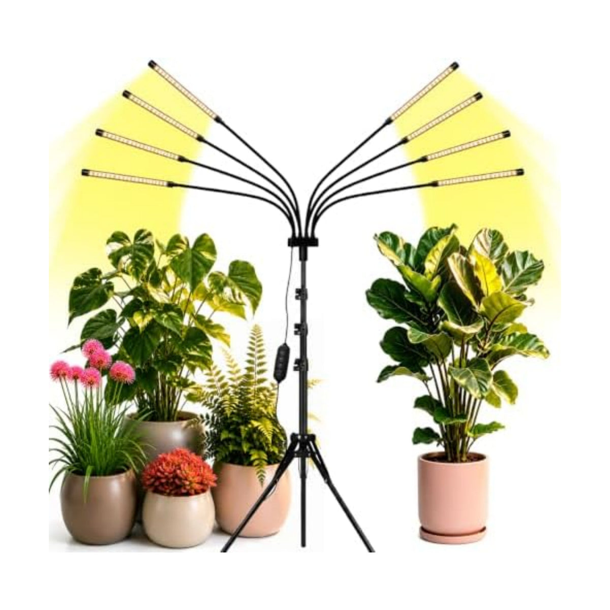Grow Lights for Indoor Plants, Full Spectrum Grow Light for Indoor Growing with Tripod Stand, Auto On/Off Timing 4/8/12H, Plant Grow Lights Indoor.