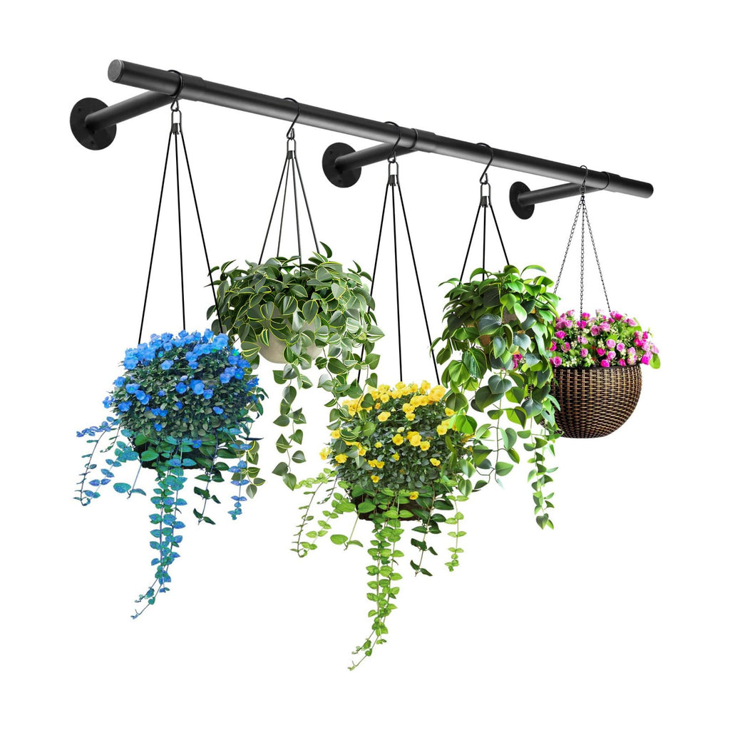 Hanging Planters Rod – Plant Hanger Indoor for Window Ceiling, Hanging Plant Shelf for Wall Planter House Plants, Plant