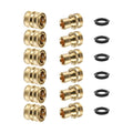 Twinkle Star Heavy Duty 3/4'' Garden Hose Quick Connect Fittings, 6 Sets | Male and Female Water Hose Quick Connect