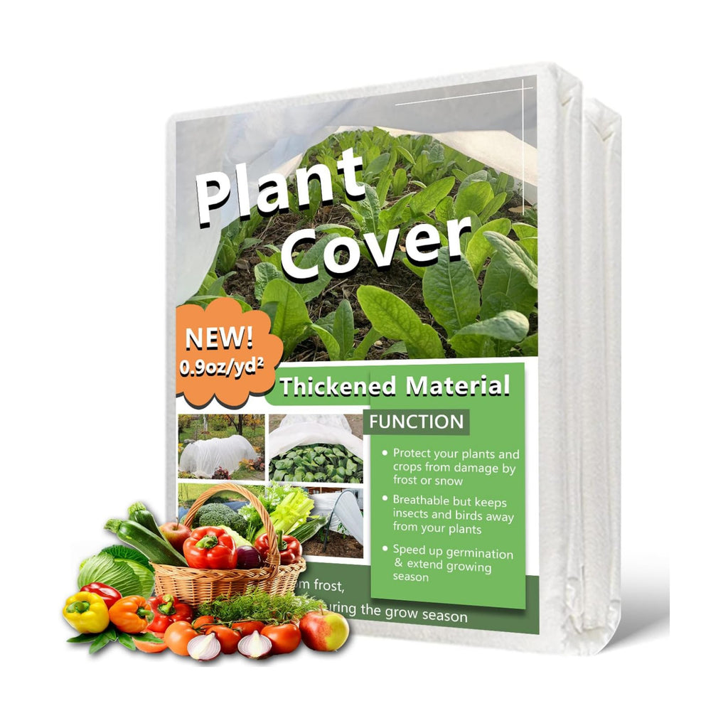 Plant Covers Freeze Protection,10 x 50 Ft Floating Row Cover | Thick Frost Cloth for Outdoor Plants, Winter Plant