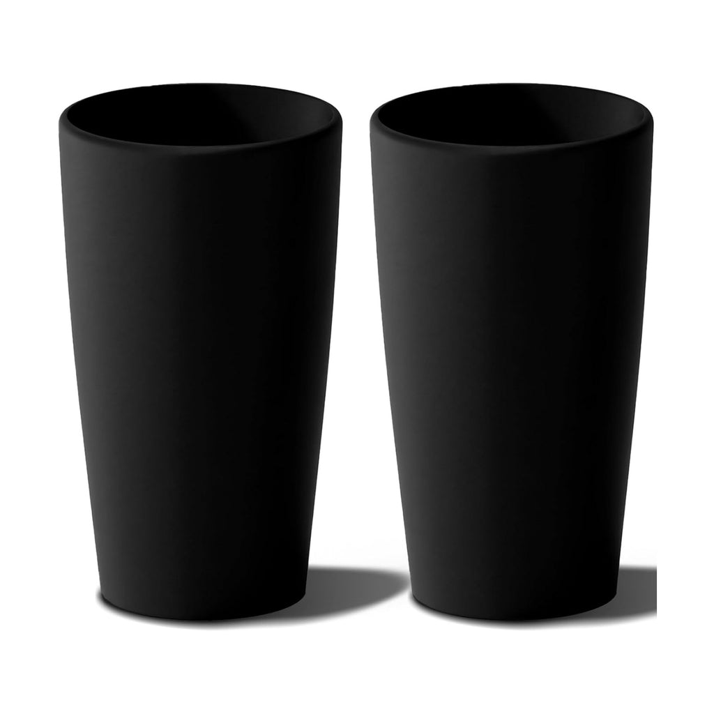 Set of 2 Round Tall Planters 22 Inch, Large Planter for Indoor Outdoor Plants, Modern Flower Pot Containers Large