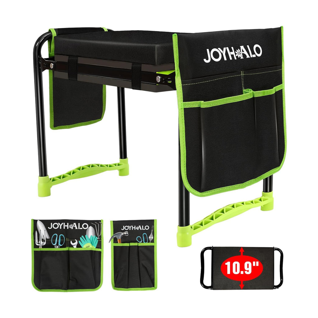 10.9in Wide Foldable Garden Kneeler and Seat, Heavy Duty with Thick Pad | Garden kneeler seat for seniors, Thick