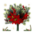 4 Pcs 13.4'' Velvet Poinsettias Artificial Christmas Flowers Outdoor