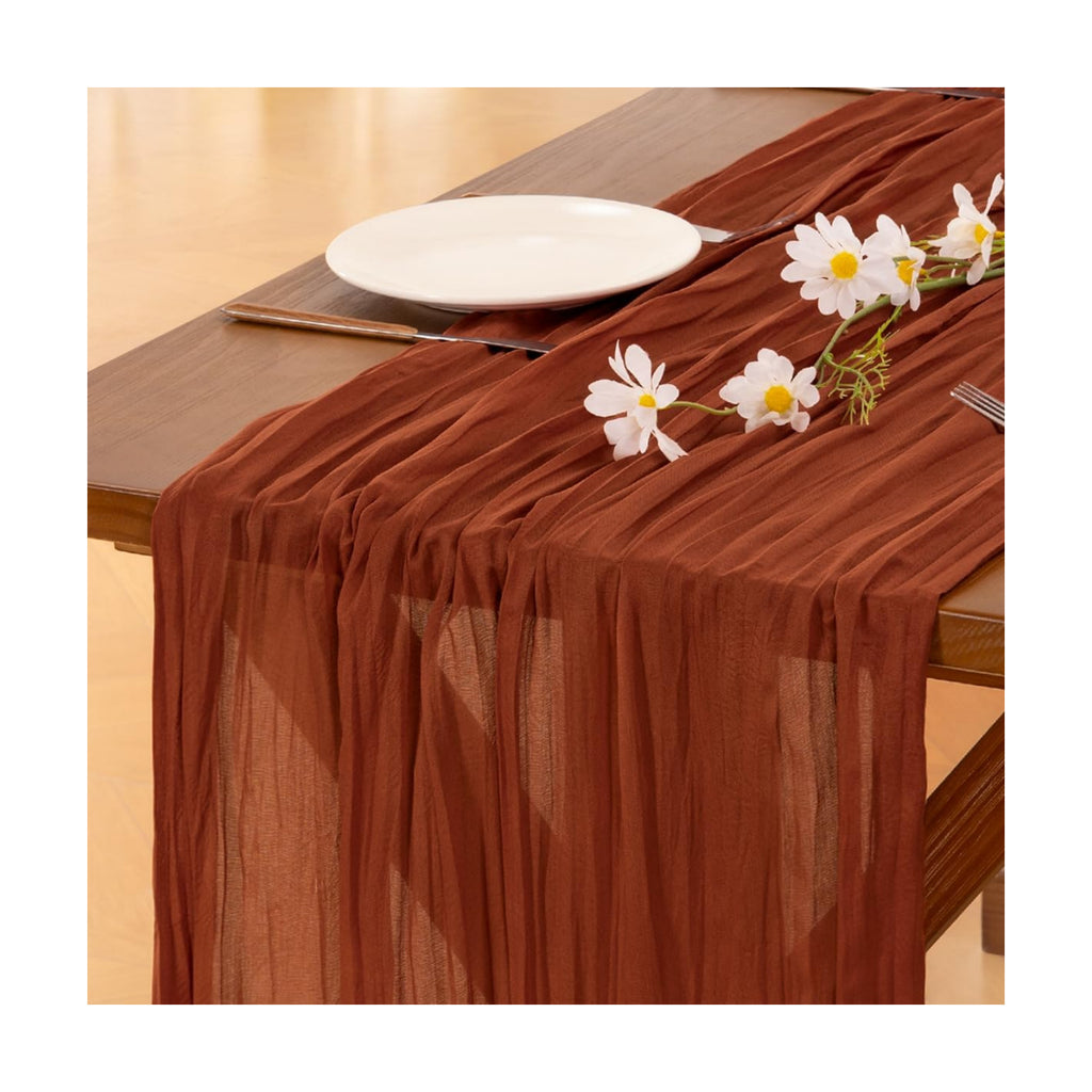 Cheesecloth Table Runner Fall Boho Wedding Birthday Party Home Decor