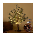 Hairui Christmas Tabletop Pine Tree Lights 60 LED 18IN Battery or USB Oprerated with Timer, Lighted Pine Tree for Home Winter Holiday Decor Indoor Use