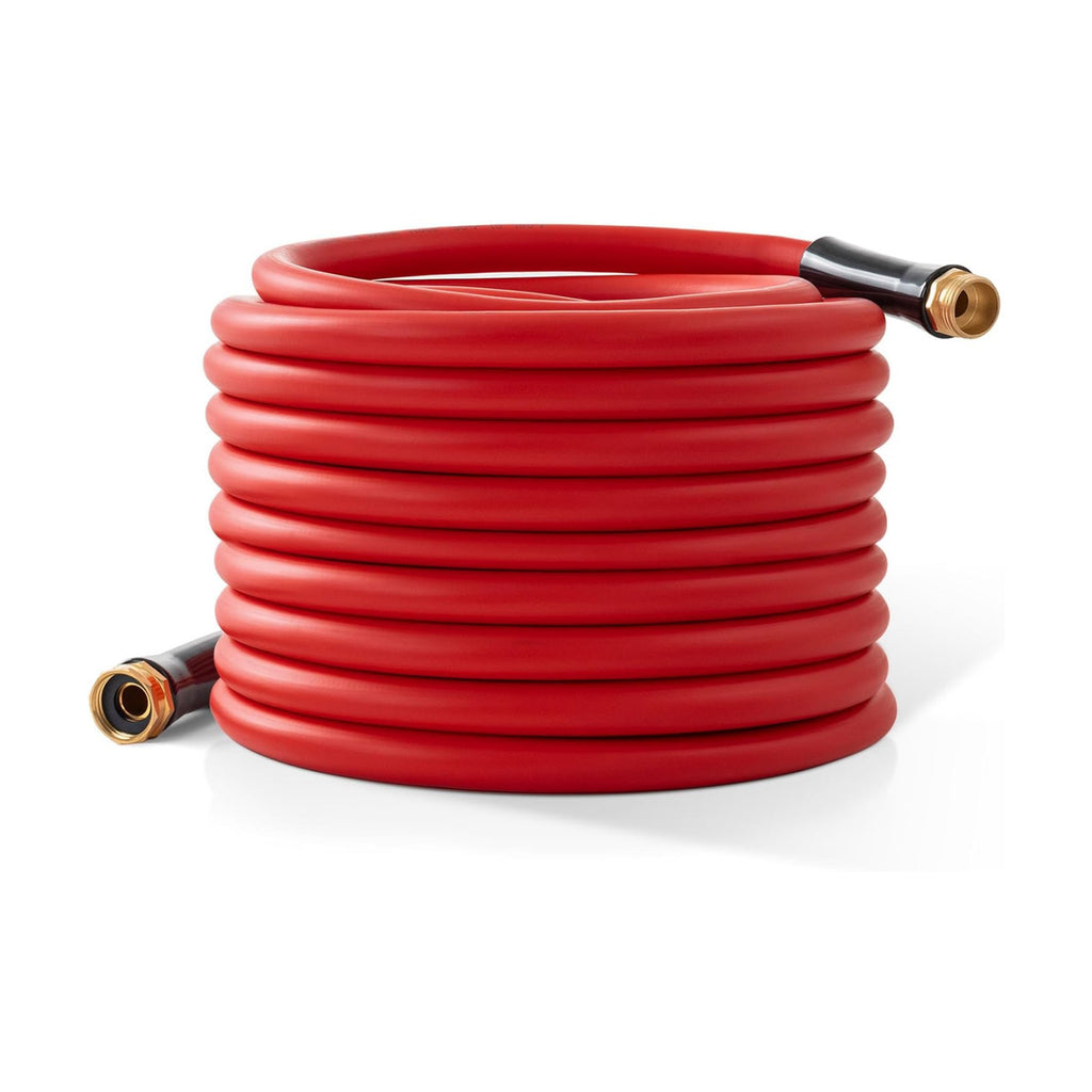 Garden Hose 50ft x 5/8” Hot/Cold Water Hose, -50°F to 190°F, Red | 600PSI Burst, Flexible & Lightweight, Upgraded