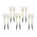 Aweilan 10pcs Realistic Looking Skeleton Stakes Severed Plastic Skeleton Hands Yard Signs for Halloween Props Decorations