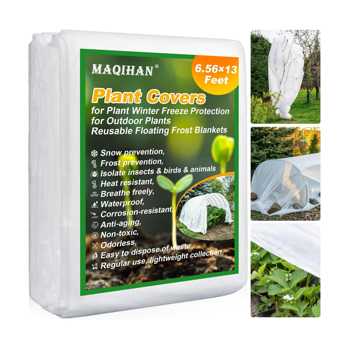 MAQIHAN Plant Covers Freeze Protection - Frost Cloth & Floating Row Cover