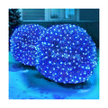 Led Blue Christmas Net Lights Outdoor Christmas Bushes Lights 120Led 6ftx5ft, Connectable Outdoor Indoor Mesh Net Lighting for Xmas Holiday, Garden, Lawn, Shrubs, Trees, Bushes Decorations