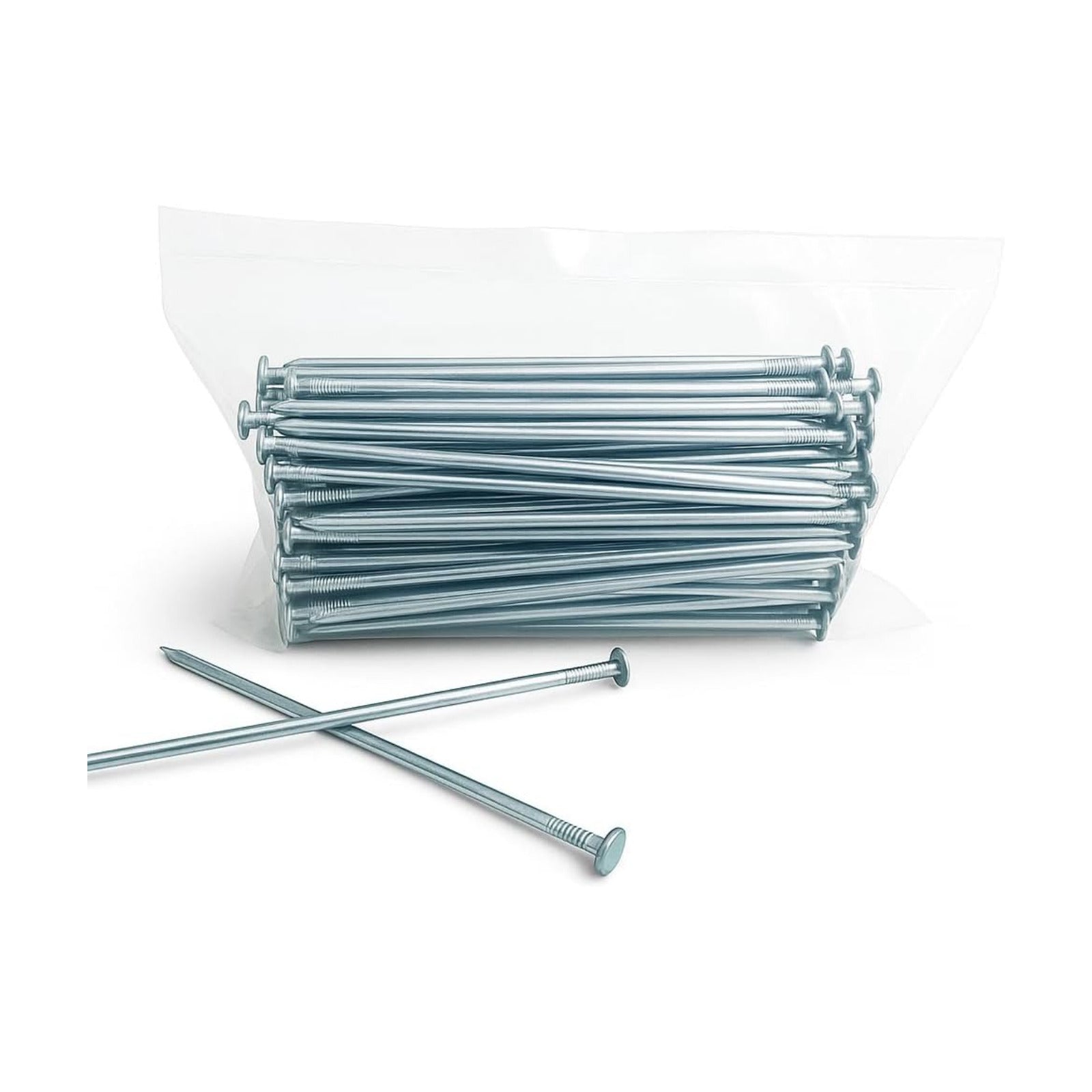 Turf Nails 6" Galvanized – Heavy-Duty Fasteners for Synthetic Grass, Landscaping, and Ground Cover Stakes, 1400-Pack