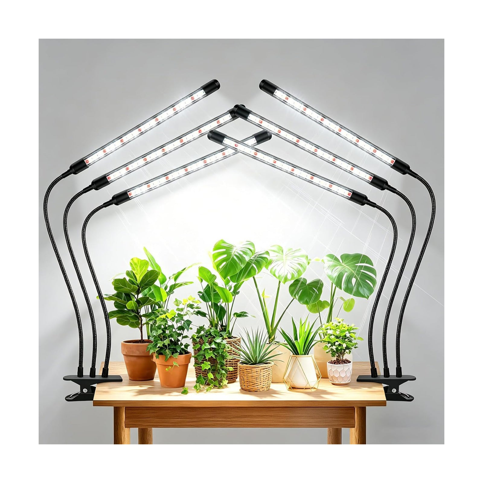 SDOVUERC Tri-Heads Grow Lights for Indoor Plants, Full Spectrum Plant Lights for Indoor Growing with Adjustable 360°