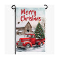 Merry Christmas Garden Flags Xmas Red Truck Double Sided 12 x 18 Winter Snow Holiday Yard Flags for Outside Seasonal Outdoor Yard Garden Decorations