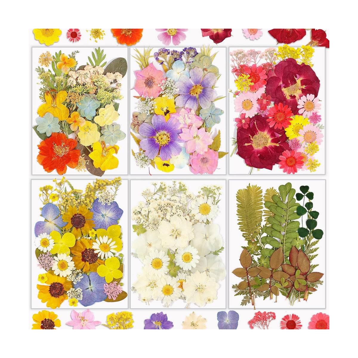 Dried Flowers, Resiners 174Pcs Pressed Flowers for Craft Pink Real Natural Dried Flowers Dry Leaves Kit for DIY Making Crafts Resin Soap Candle Scrapbook Supplies Card Making Jewelry