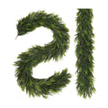N&T NIETING 2 PCS Christmas Garland Norfolk Pine Garland Real Touch Faux Christmas Greenery Xmas Garland for Mantle, Table Holiday Winter Indoor Outdoor Christmas Decorations (9 FT)
