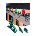 SURAIELEC 100 Pack Gutter Light Clips, C7 C9 Christmas Clips Outdoor, Green