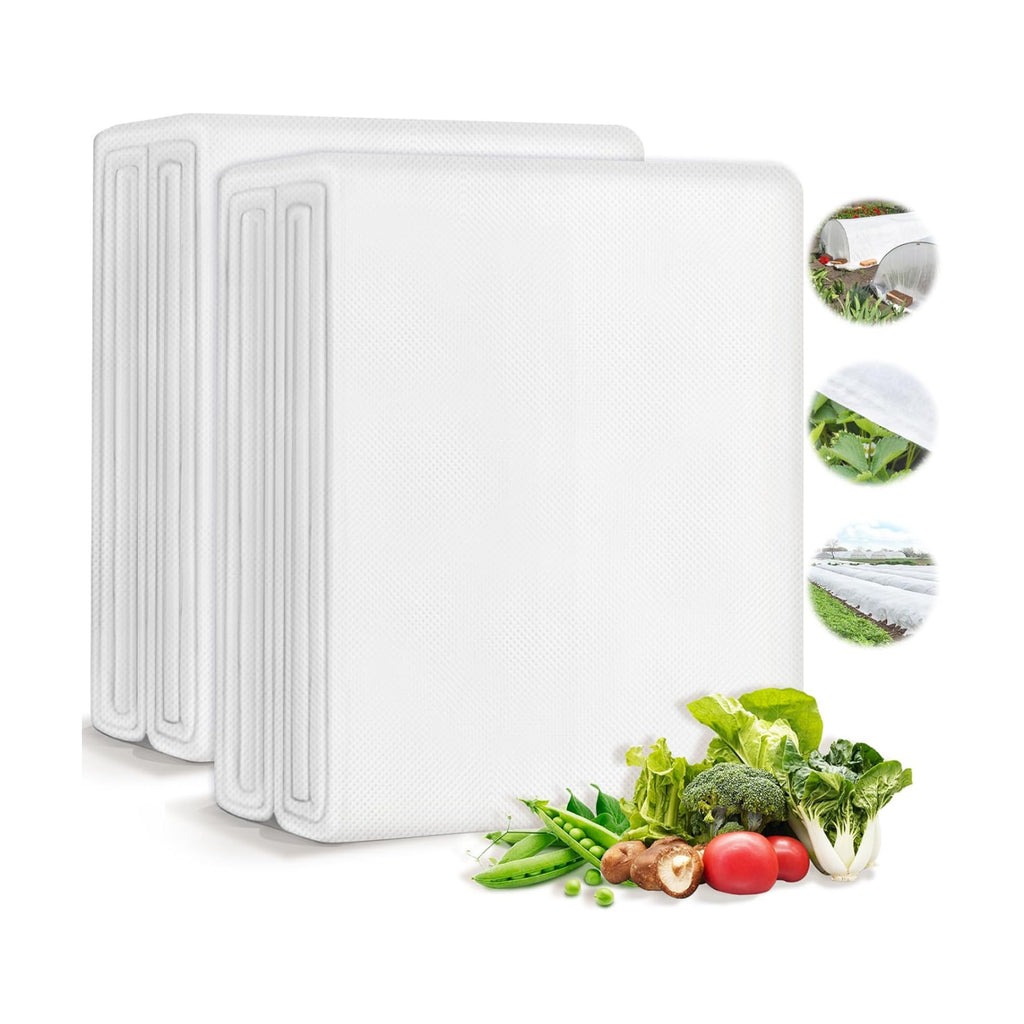 2PCS 10 Ft x 50 Ft Plant Covers Freeze Protection 1.05 oz/yd²Frost Blankets for Winter Outdoors Plants Floating Row