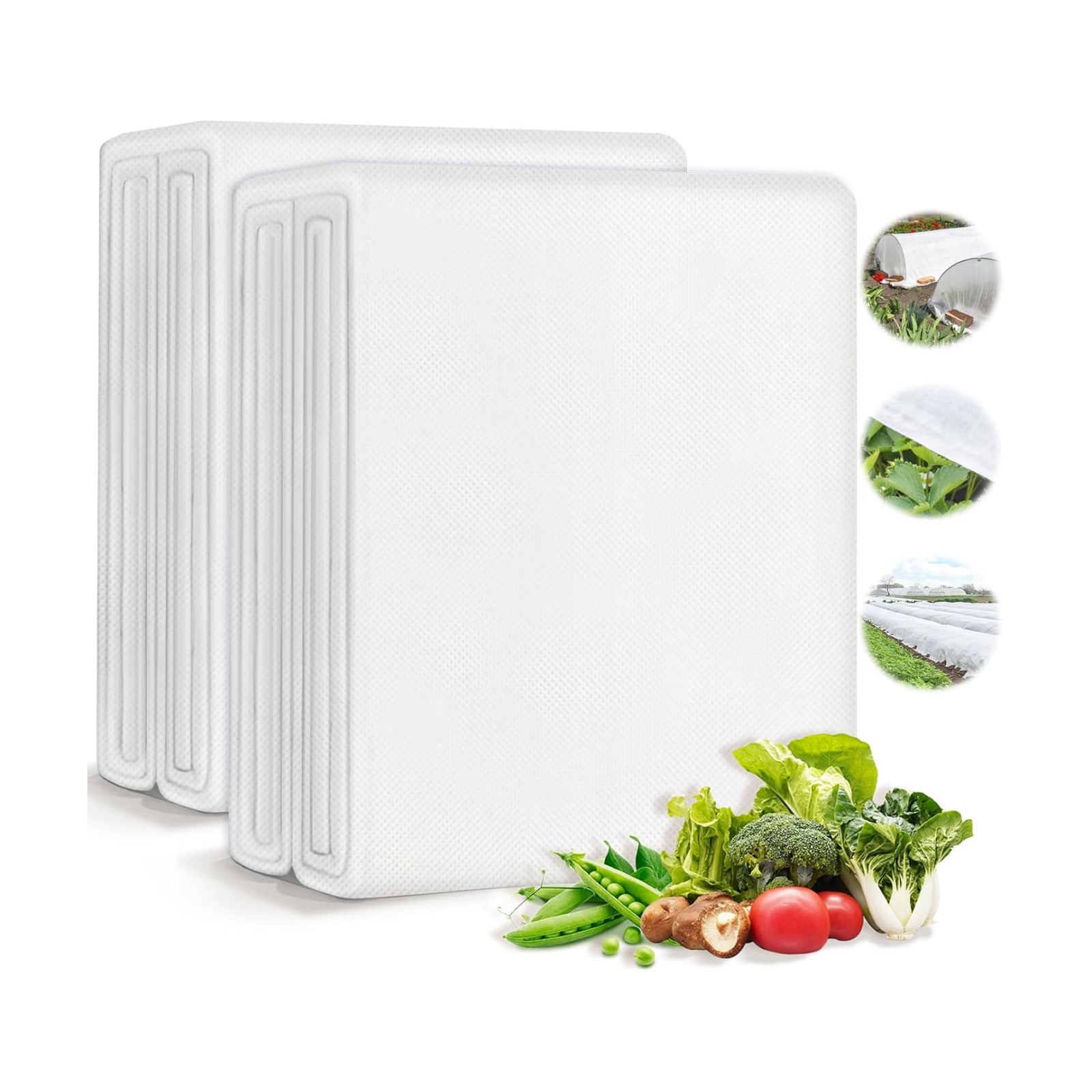 2PCS 10 Ft x 50 Ft Plant Covers Freeze Protection 1.05 oz/yd²Frost Blankets for Winter Outdoors Plants Floating Row