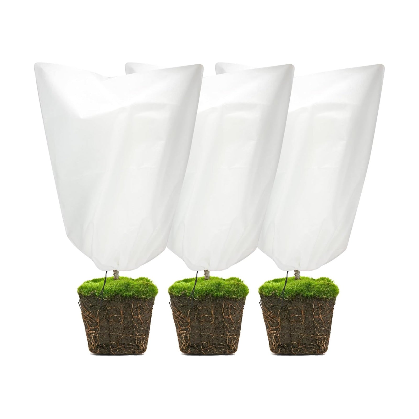 3 Packs Plant Covers Freeze Protection, 42" x 45" 2.25 oz Frost Cloth Plant Freeze Protection Tree Jacket Cover for