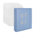 Wildgoose Seed Binder - Garden Seed Packet Organizer, Storage Book, Blue | 50 sheet protectors hold 200 envelopes