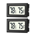 JEDEW 2 Pack Mini Digital Hygrometer Thermometer Gauge, Indoor Outdoor Temperature Humidity Meter for Humidifiers Greenhouse Reptile Plant Humidors, Large LCD Screen, Display in Fahrenheit (℉) (2)