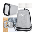 2 Pack 2026 Upgrade Extra Large Outdoor Faucet Cover for Winter Freeze Protection 8.5x7x5.5in Thick Plastic Foam Hose Bib Spigot Cover Winter Insulated with Reflective Strips (Gray)