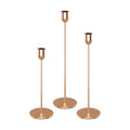 ChefBee 3PCS Gold Tall Taper & Pillar Candle Candlestick Holder