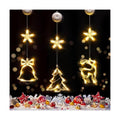 suddus Christmas Window Lights Decoration,Tree,Jingle Bell&Deer Warm White