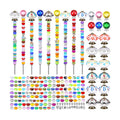 Hicarer 248 Pcs Fall DIY Fairy Wand Beaded Stakes Kit for Garden Craft