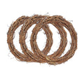 8 Inch Grapevine Wreath, 3pcs Rattan Branch Plaim Wreath for Crafts