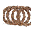 4 Inch Grapevine Wreath, 4pcs Rattan Branch Plaim Wreath for Crafts