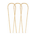 36in Natural Bamboo U-Hoop Trellis for Climbing Plants, 3 PCS | U-Shaped Plant Support Hoop for Potted Plants, Vines