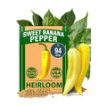 HOME GROWN Banana Pepper Seeds, 94+ Seeds, Capsicum annuum