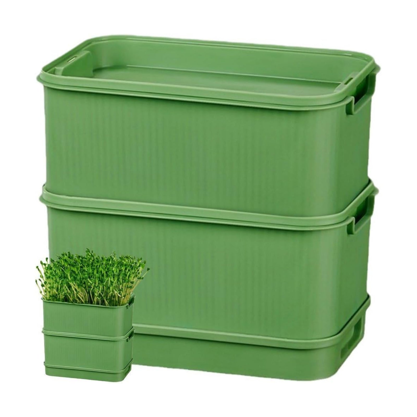Seed Sprouter Kit, 2 Tier Seed Sprouting Tray, Hydroponic Propagator Mini Plant Grow Trays, Soil Free Germination Tray