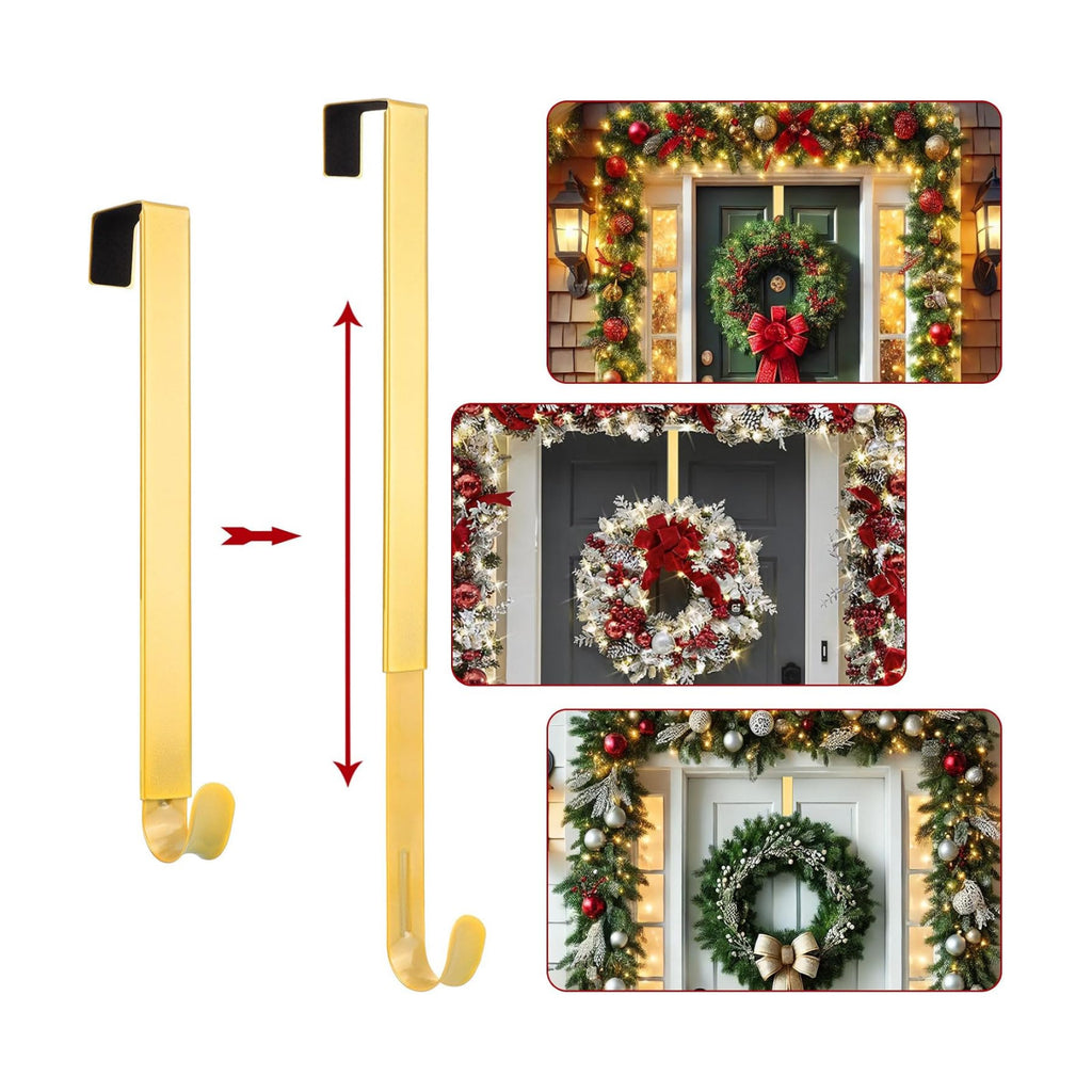 Wreath Door Hanger, Adjustable Wreath Hangers for Front Door from 15 to 25“
