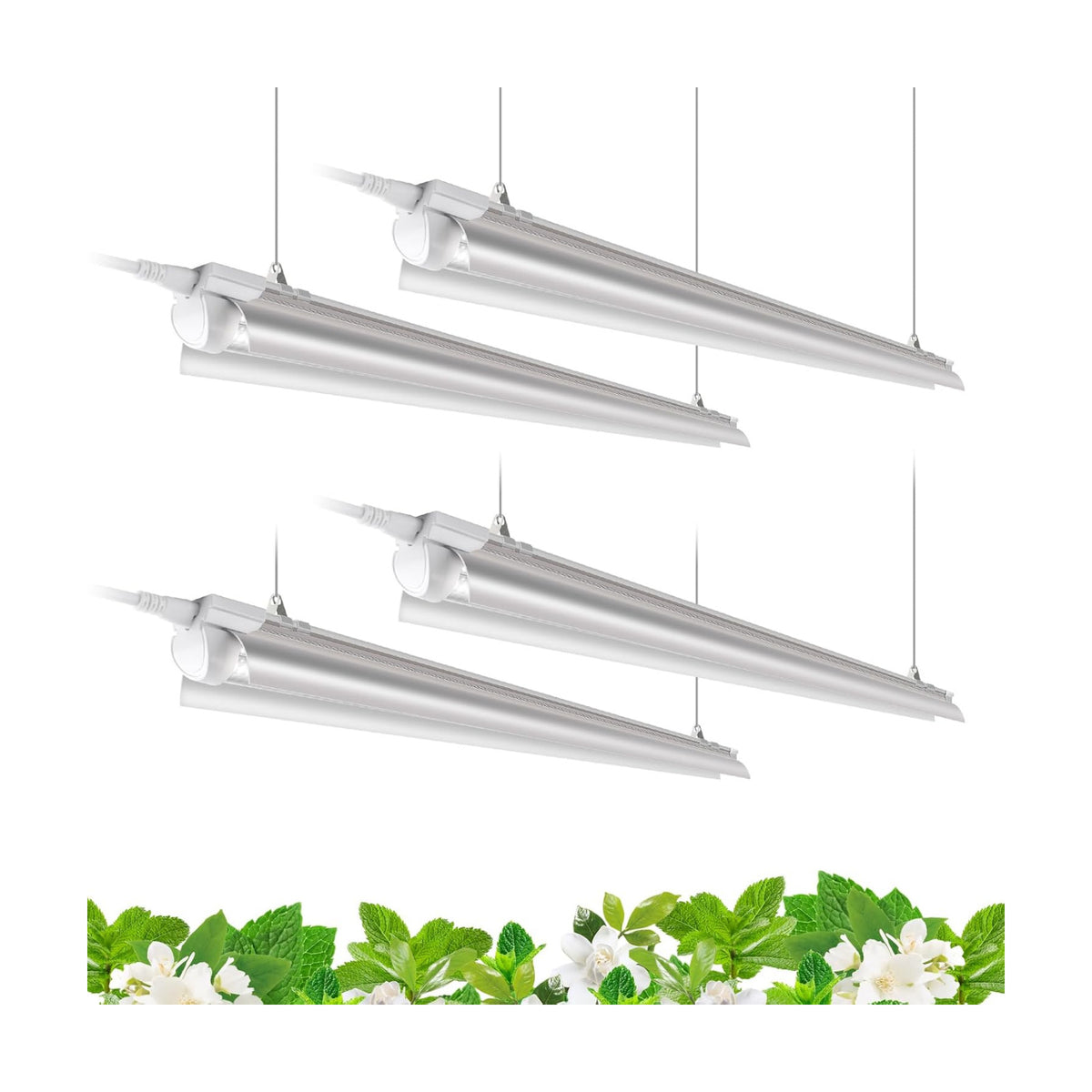 Barrina T8 Grow Light for Indoor Plant, Full Spectrum, 4FT 5000K, 4 Packs