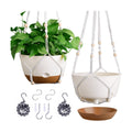 Set of 2-10 Inch Hanging Planters for Indoor Plants with Self-Watering Includes Hanging Pots for Plants, Outdoor