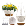 3 Pack 8/10/12 Inch Hanging Planters for Indoor Plants with Self-Watering Includes Hanging Pots for Plants, Outdoor