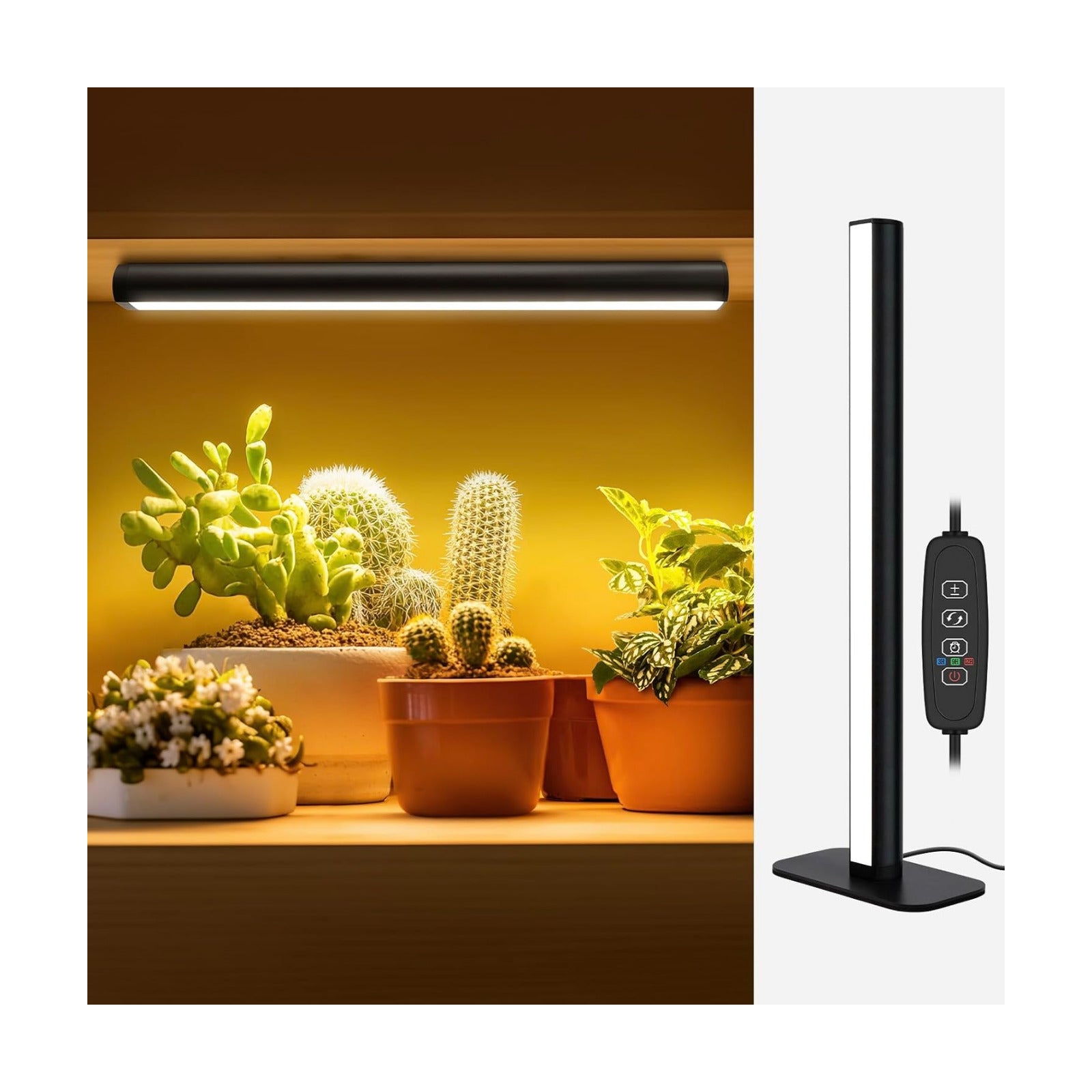Grow Lights Indoor Plants, 20W 169 LED Full Spectrum with Timer | Hanging Plant Growth Light with Adjustable Dimmable