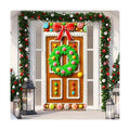 BlissYard Christmas Door Cover Gingerbread Cottage 35 x 71 Inch