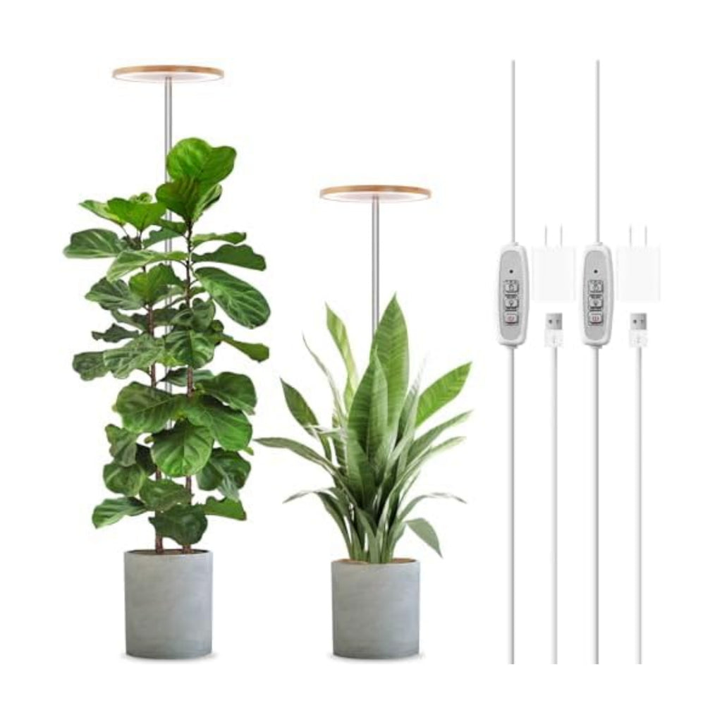 LORDEM Bamboo Grow Light for Indoor Plants, 2 Pack