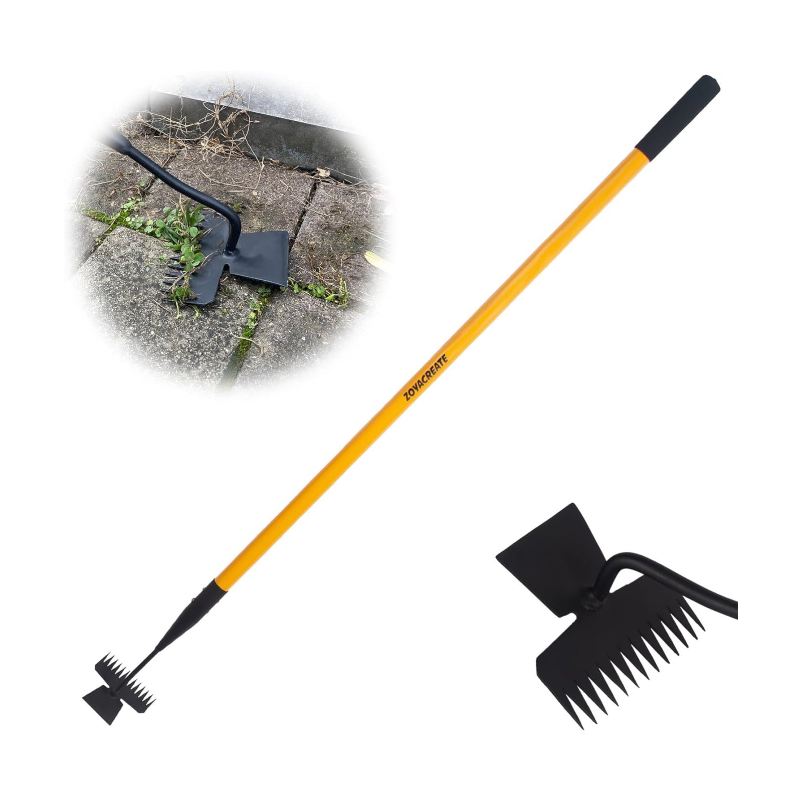 Weed Puller Tool, Heavy Duty Long Handle Stand Up Manual Weeder Remove for Yard Lawn Patio Garden -55Inch