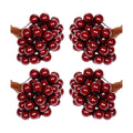 Lystaii 200pcs Artificial Holly Berries Mini 10 mm Christmas Fake Berries with Wire Stems Artificial Berry Fake Berry Stems Picks for Christmas Tree Decorations Wreath Wedding Party Decor (Wine Red)