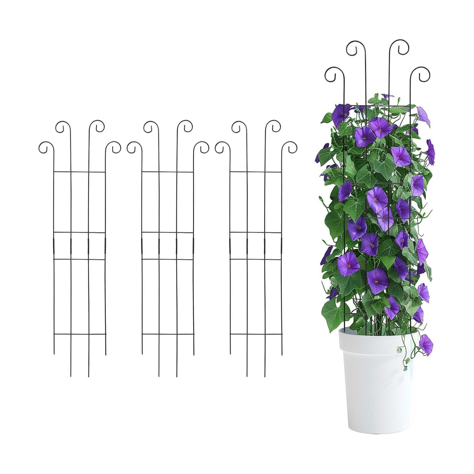 4 Pack 32 Inch Plant Trellis Outdoor Metal Trellis for Climbing Plants Indoor Garden Trellis for Climbing Plants