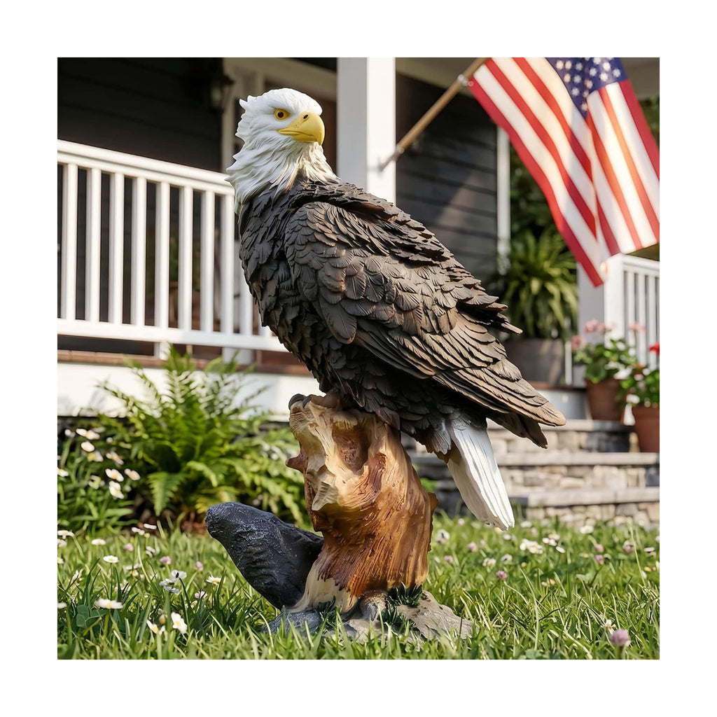 13.2" Real Eagle Outdoor Sculpture,Funny Bird Statue,Garden Beach Statue Decorations,Resin Animal Seabird