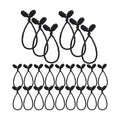 Shappy 24 Pieces Christmas Garland Ties for Banister Reusable, Black